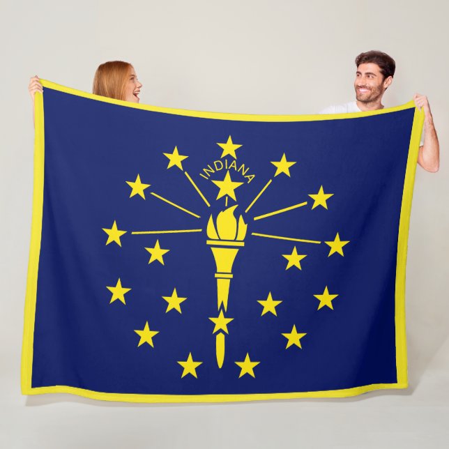 Manta Polar Bandera del estado de Indiana Imprimir Patriota (In situ)