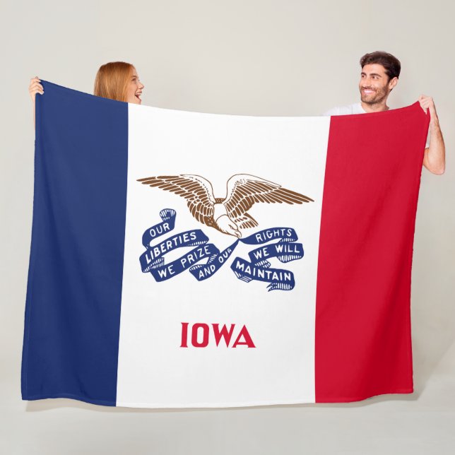 Manta Polar Bandera del Estado de Iowa (In situ)