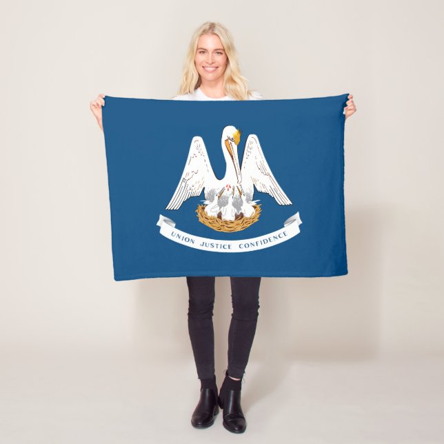 Manta Polar Bandera del estado de Louisiana (In situ)
