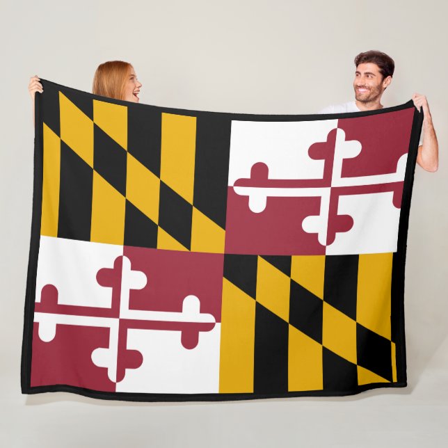 Manta Polar Bandera del estado de Maryland Imprimir patriota (In situ)