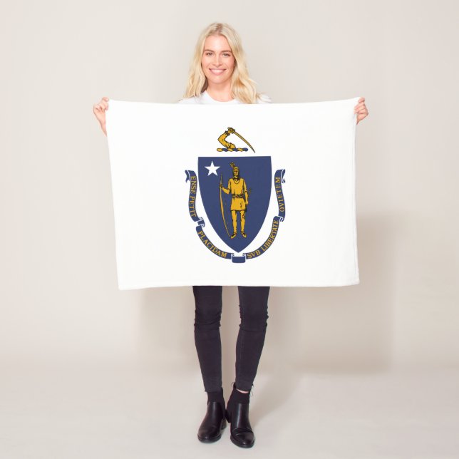 Manta Polar Bandera del estado de Massachusetts (In situ)