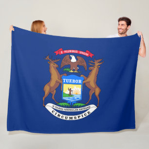 Manta Polar Bandera del estado de Michigan