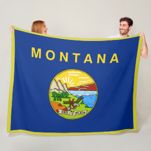 Manta Polar Bandera del estado de Montana Imprimir Patriota