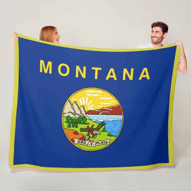 Manta Polar Bandera del estado de Montana Imprimir Patriota (In situ)
