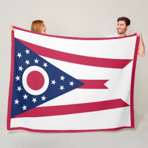 Manta Polar Bandera del estado de Ohio Imprimir Patriotaje