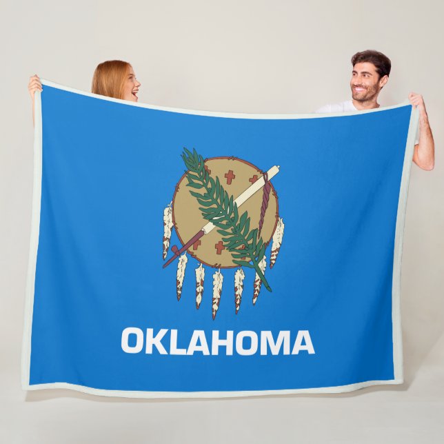 Manta Polar Bandera del estado de Oklahoma Imprimir patriota (In situ)