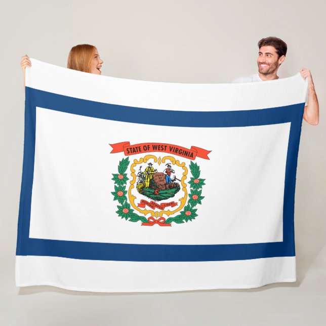 Manta Polar Bandera del Estado de Virginia Occidental (In situ)