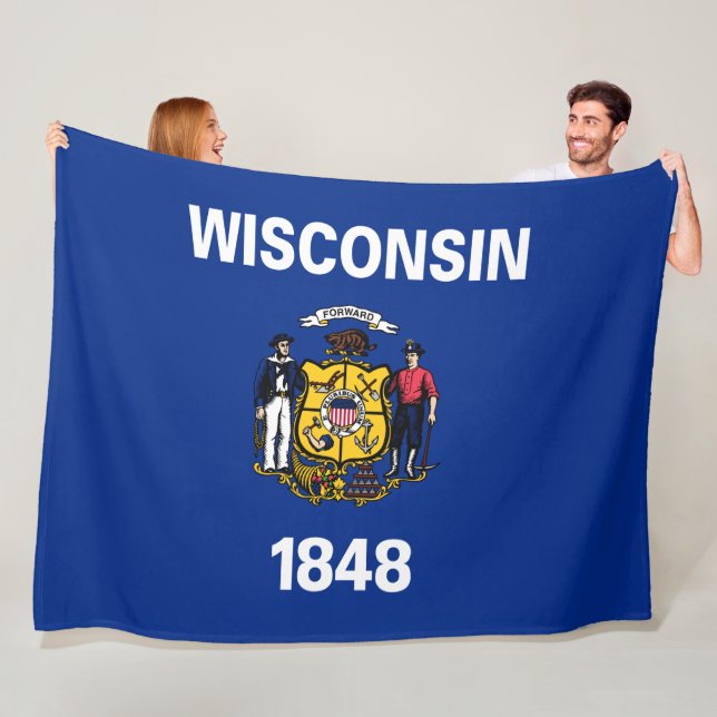 Manta Polar Bandera del Estado de Wisconsin (In situ)