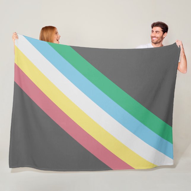 Manta Polar Bandera del Orgullo de la Discapacidad (In situ)