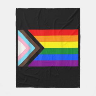 Manta Polar Bandera del Orgullo del Progreso LGBT-camiseta
