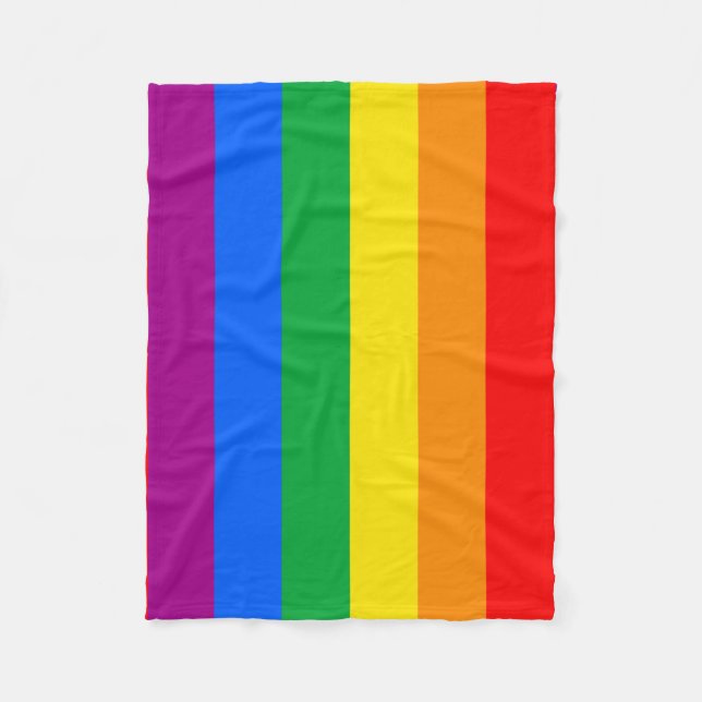 Manta Polar Bandera del orgullo gay LGBTQ+ (Anverso)