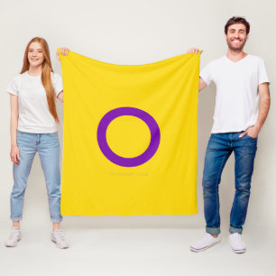 Manta Polar Bandera del orgullo intersexual de SlipperyJoe's f