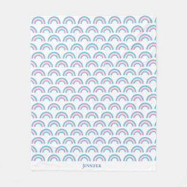 Manta Polar Bandera del orgullo iris transgénero personalizada