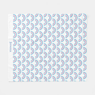 Manta Polar Bandera del orgullo iris transgénero personalizada