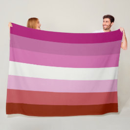 Manta Polar Bandera del Orgullo Lesbiano Rosa