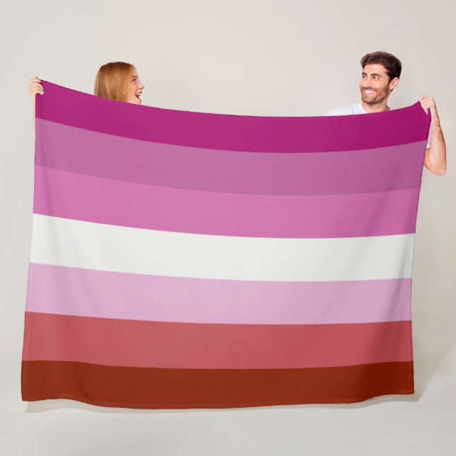 Manta Polar Bandera del Orgullo Lesbiano Rosa (In situ)