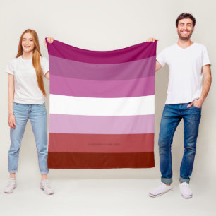 Manta Polar bandera del orgullo lésbico femenino de SlipperyJo
