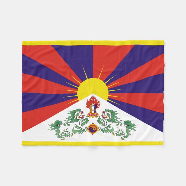 Manta Polar Bandera del Tíbet Libre (Frente (Horizontal))