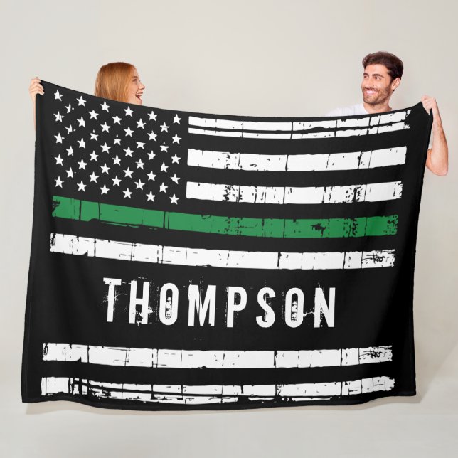 Manta Polar Bandera delgada de la línea verde personalizada mi (In situ)