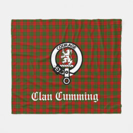 Manta Polar Bandera Escudo Clan Cumming y Tartán