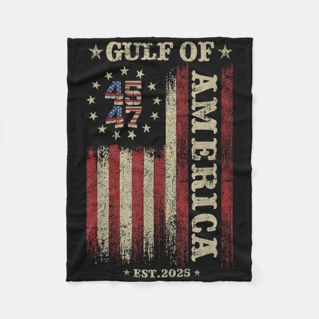 Manta Polar Bandera Estadounidense 2025 Del Golfo Retro De Est (Anverso)