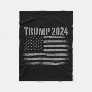 Manta Polar Bandera estadounidense angustiado 2024 Usa patriót