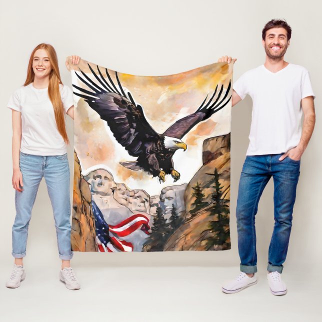 Manta Polar Bandera estadounidense de EE. UU. arrasando al dis (In situ)
