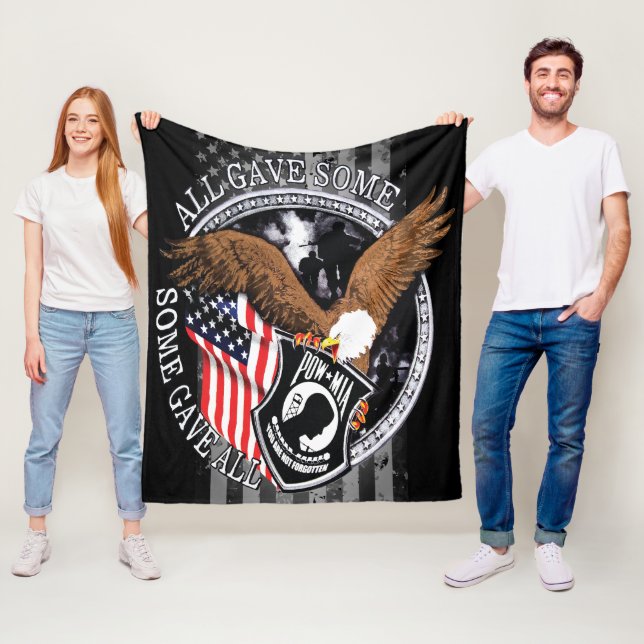 Manta Polar Bandera estadounidense, homenaje de águila militar (In situ)