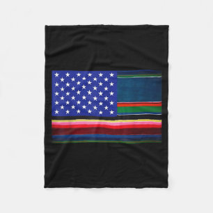 Manta Polar bandera estadounidense mexicana serape cinco de ma