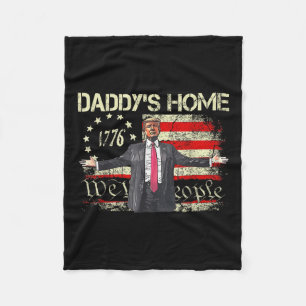 Manta Polar Bandera estadounidense Trump 2024 Daddys Home We t