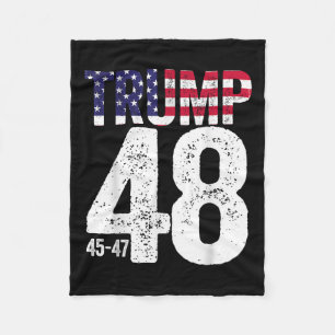 Manta Polar Bandera estadounidense Trump 45-47-48 2028