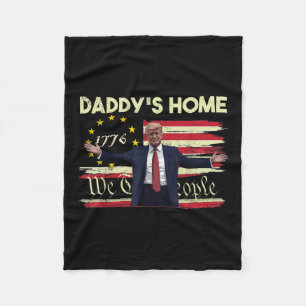 Manta Polar Bandera estadounidense Trump daddys a casa del pue