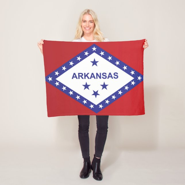 Manta Polar Bandera Estatal de Arkansas, Estados Unidos (In situ)