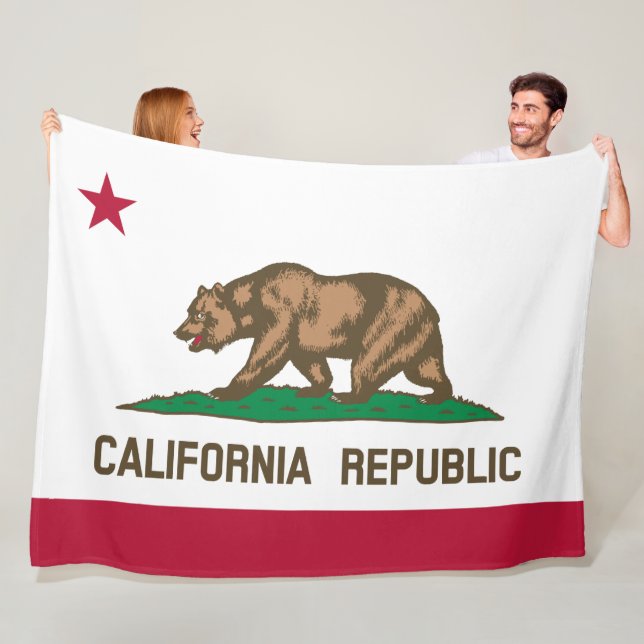 Manta Polar Bandera estatal de California (In situ)