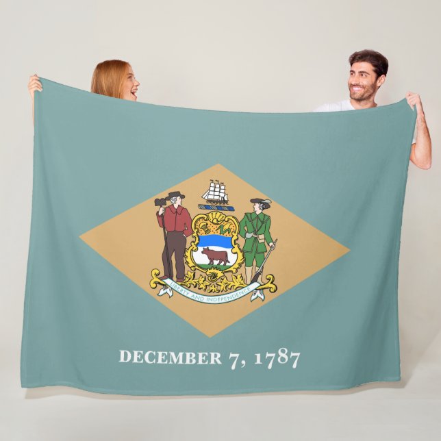 Manta Polar Bandera estatal de Delaware (DE, EE.UU.) (In situ)