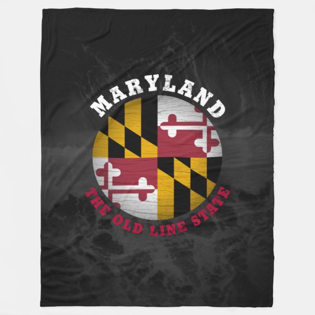 MANTA POLAR BANDERA ESTATAL DE LA LÍNEA ANTIGUA DE MARYLAND (Anverso)