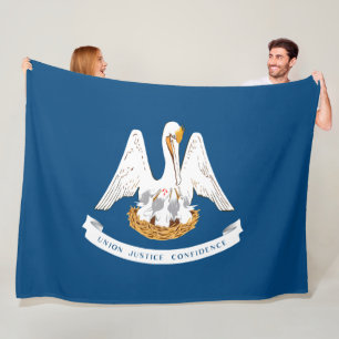 Manta Polar Bandera Estatal de Luisiana