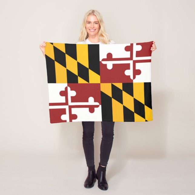 Manta Polar Bandera estatal de Maryland, Estados Unidos (In situ)