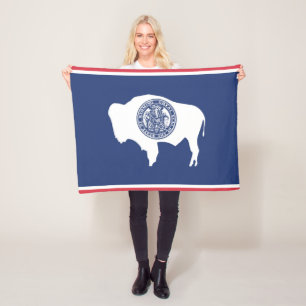 Manta Polar Bandera estatal de Wyoming, Estados Unidos