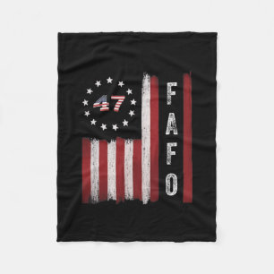 Manta Polar Bandera Fafo Trump Divertida 