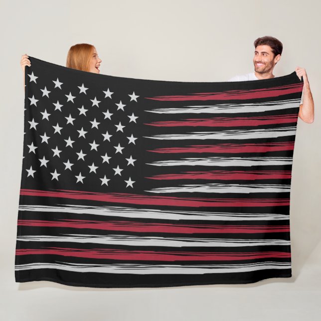 Manta Polar Bandera Grunge de Estados Unidos (In situ)