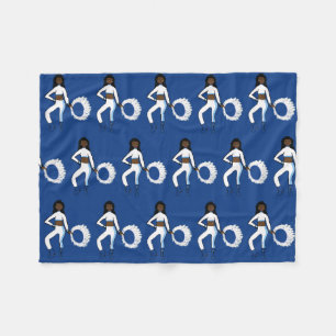 Manta Polar Bandera / Guardia de color Flaca Blanda Azul Blanc