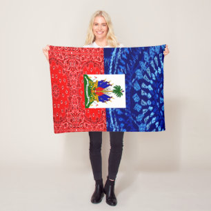 Manta Polar Bandera haitiana vintage