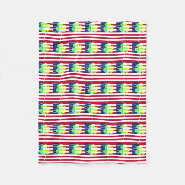 Manta Polar Bandera irlandesa norteamericana Shamrock Clover S (Anverso)