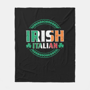 Manta Polar Bandera italiana irlandesa mitad irlandesa mitad i