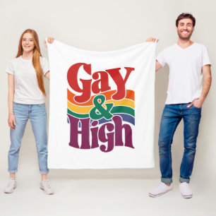 Manta Polar Bandera LGBT Retro Gay y Alto Orgullo