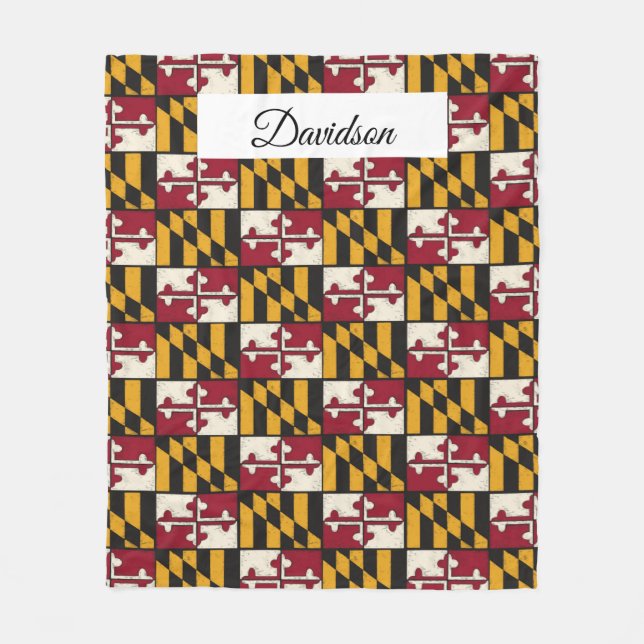 Manta Polar Bandera Maryland personalizada (Anverso)