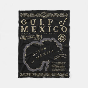Manta Polar Bandera Mexicana Retro Golfo De México Est 1550 Pa