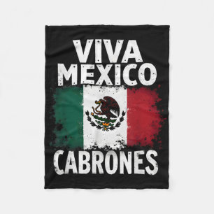Manta Polar Bandera mexicana Viva México Cabrones