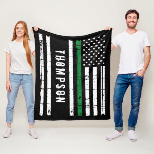 Manta Polar Bandera militar personalizada y delgada línea ver